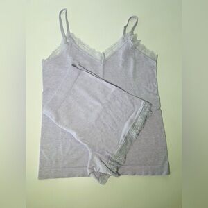 Primark Soft Purple Pajama Set with Lace